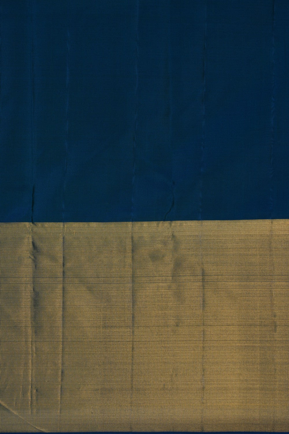 Image of Peacock Blue Brocade Kanchipattu Saree